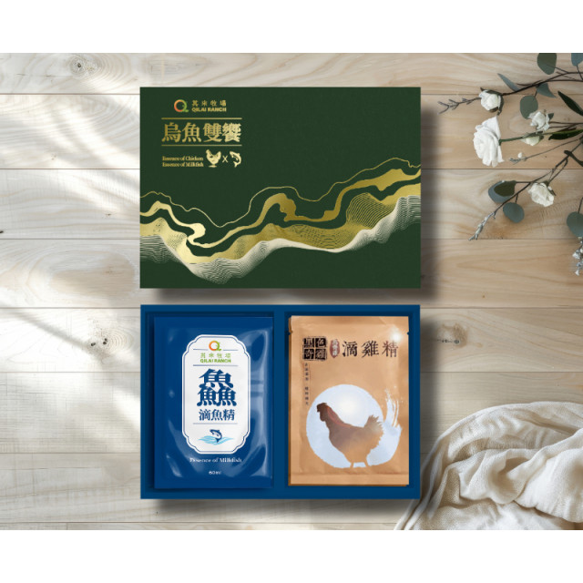 其來牧場 烏魚雙饗 * 3盒  (烏骨雞滴雞精*3+虱目魚魚精*3/盒)    冷凍